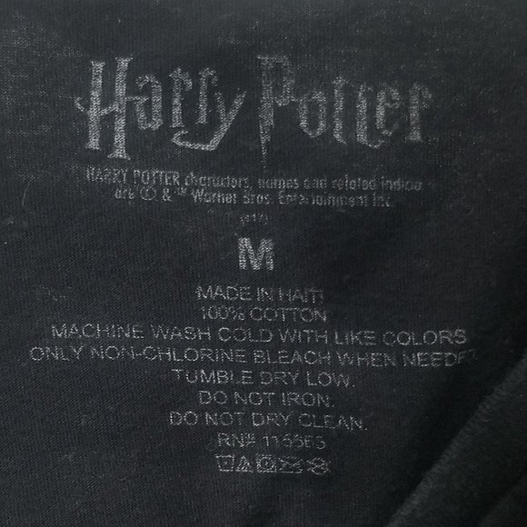 black Harry Potter Hogwarts men's M cotton tshirt - Picture 4 of 5
